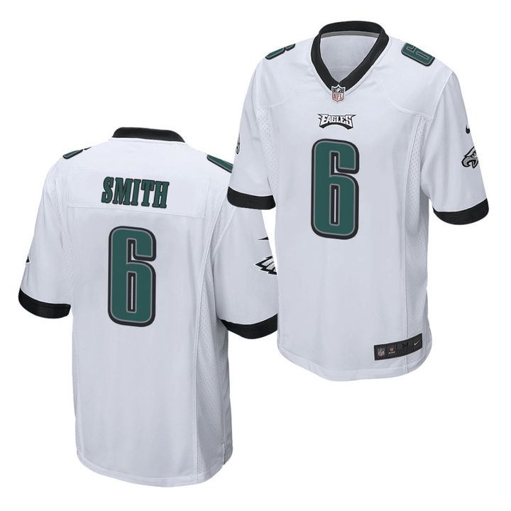 Men Philadelphia Eagles 6 DeVonta Smith Nike White Game NFL Jersey